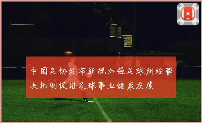 中国足协发布新规加强足球纠纷解决机制促进足球事业健康发展