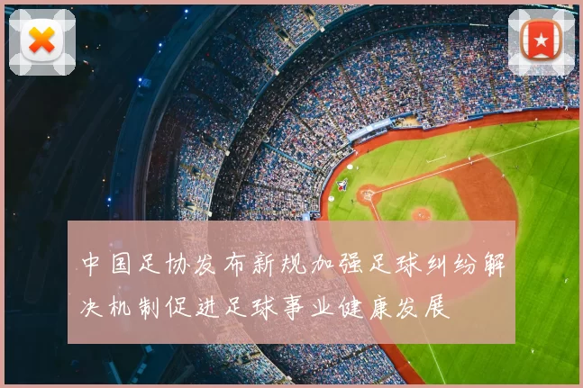 中国足协发布新规加强足球纠纷解决机制促进足球事业健康发展